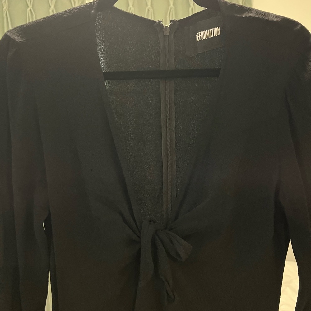 Reformation Gia Black Mini Dress - Picture 6 of 6